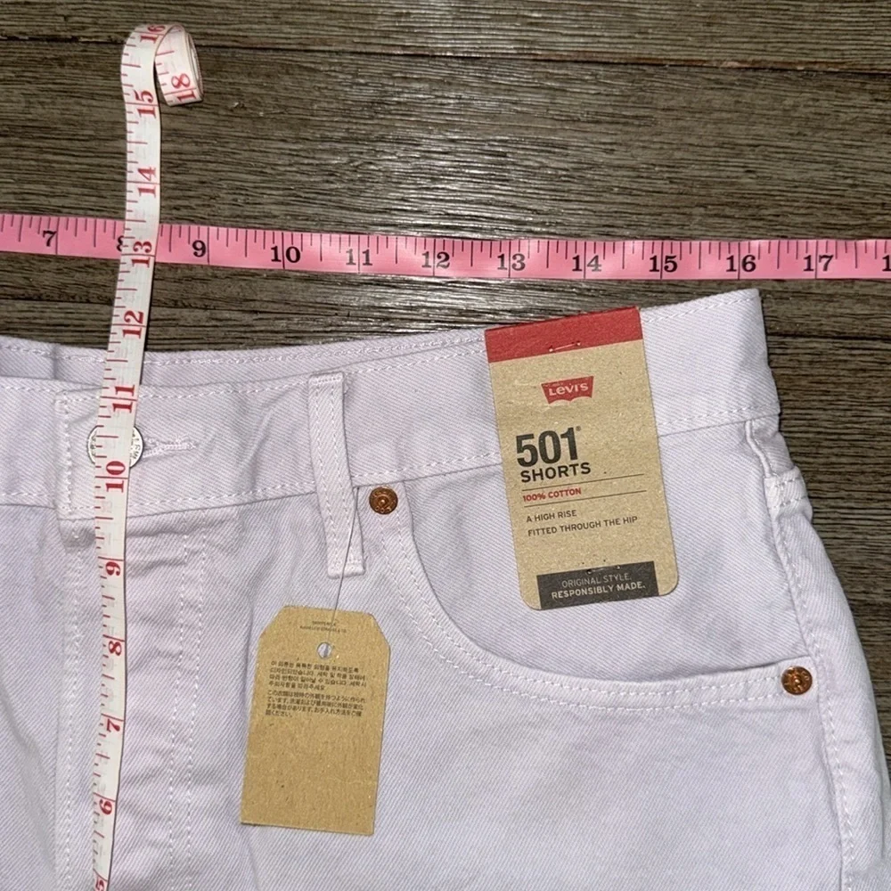 LEVI'S 501 HIGH RISE ORIGINAL DENIM JEAN SHORTS Washed Lilac